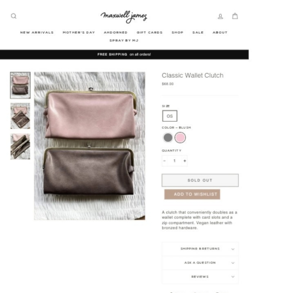 Leather wallet/clutch boutique buy nwot